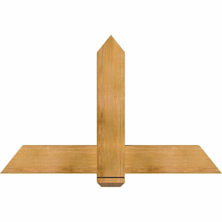 Ekena Millwork Eugene Rough Sawn Timber Gable Bracket, Western Red Cedar, 48"W x 30"H x 4"D x 6"F, 15/12 Pitch GBW048X30X0406EUG00RWR